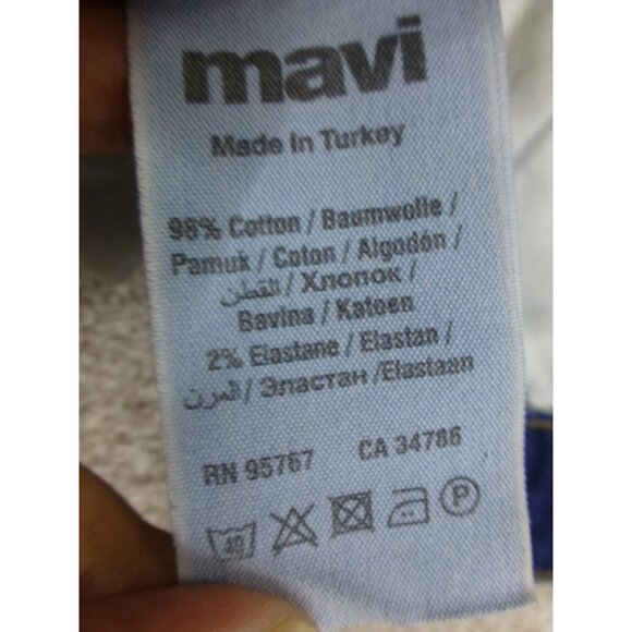 Mavi Jeans Mini Blue Denim Skirt Intentionally Distressed Hem - Picture 5 of 11